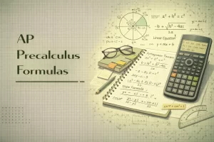 AP precalculus formulas sheet including functions trigonometry logarithms and polynomial formulas