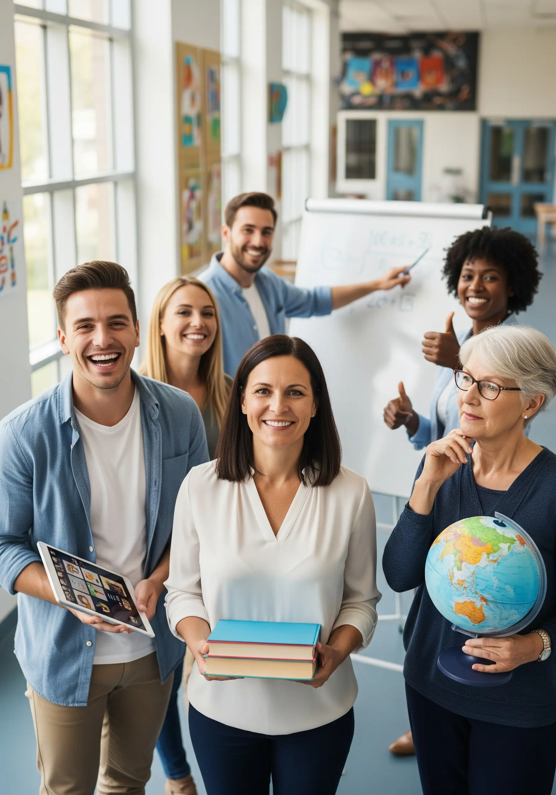 Instructor guiding students