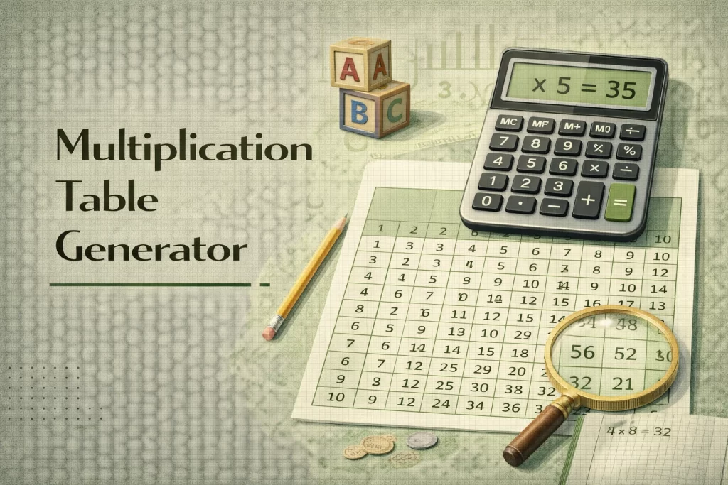 multiplication table generator creating custom times tables for students learning math online