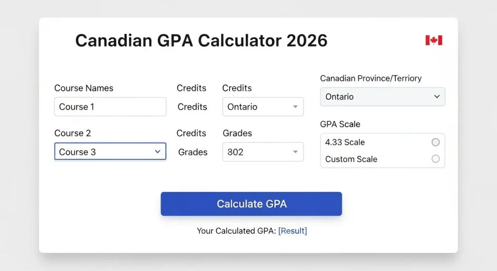 Canadian GPA Calculator 2026