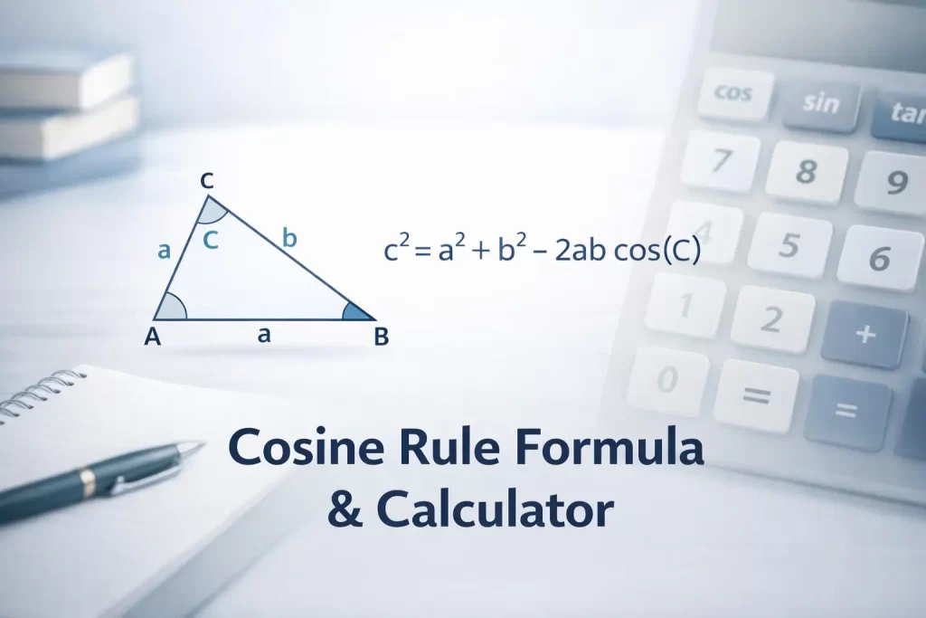 Cosine Rule: Formula, Calculator, Worked Examples & Law of Cosines Guide