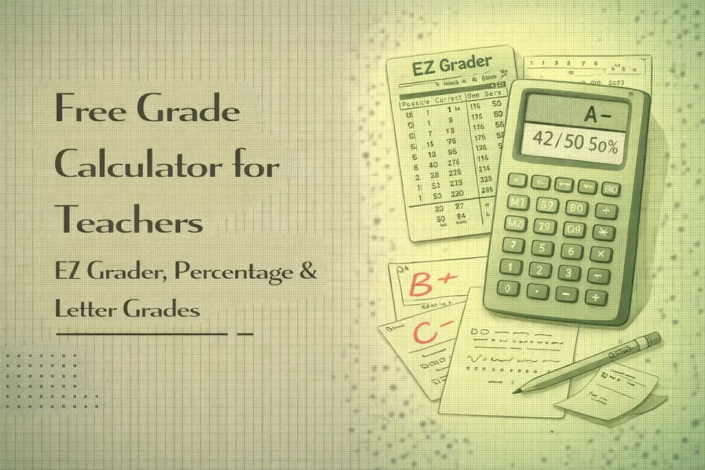 free grade calculator for teachers calculating percentage scores and converting to letter grades ez grader