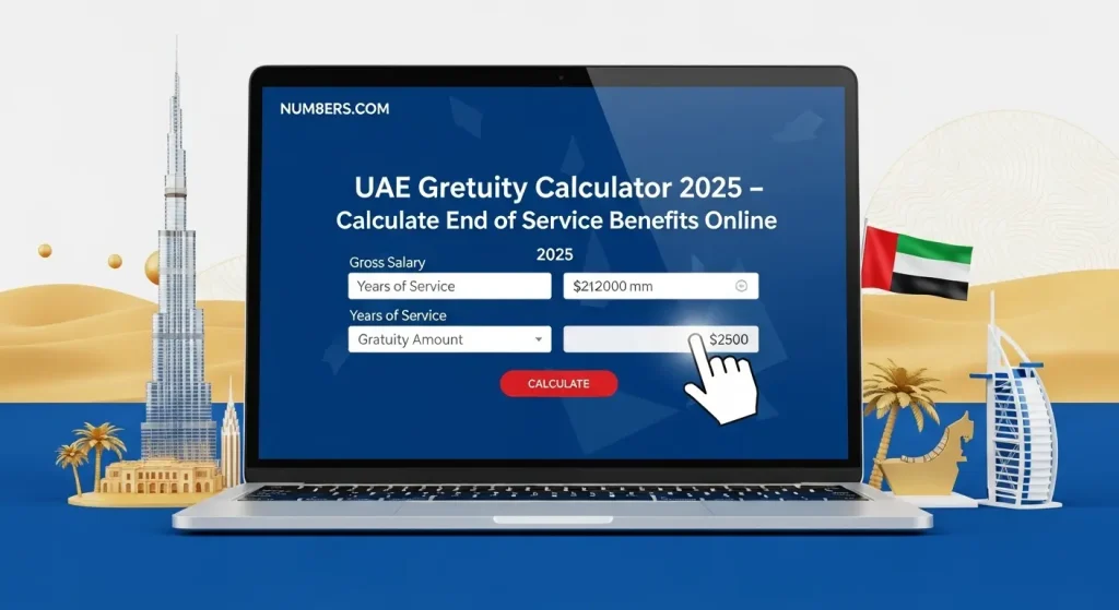 UAE Gratuity Calculator 2025 – Calculate End of Service Benefits Online