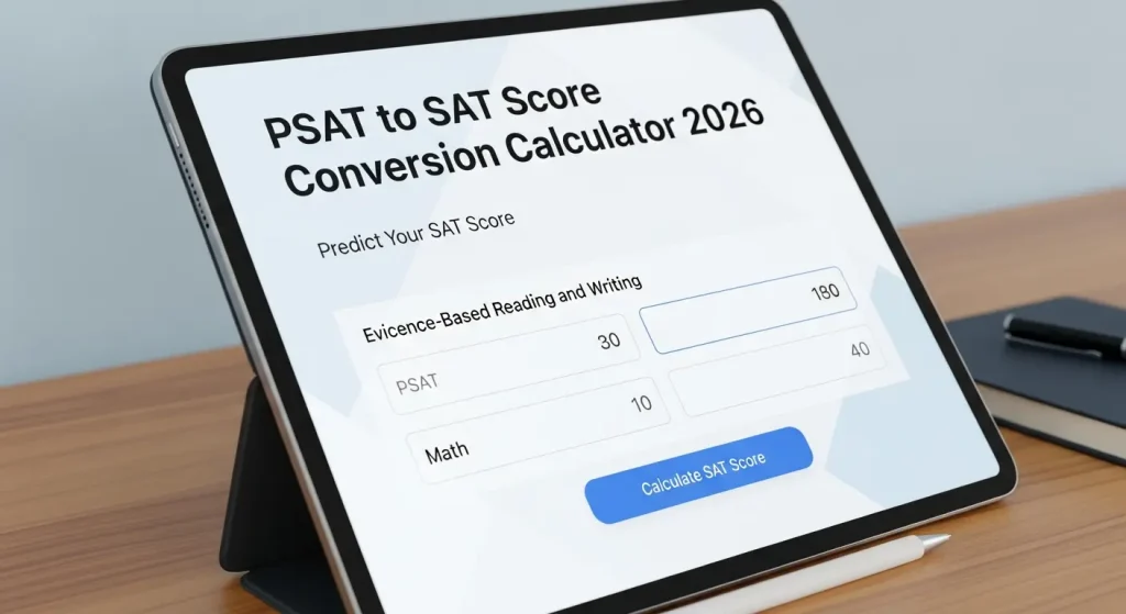 PSAT to SAT Score Conversion Calculator