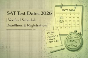 SAT test dates 2026 schedule with registration deadlines and exam timeline for students