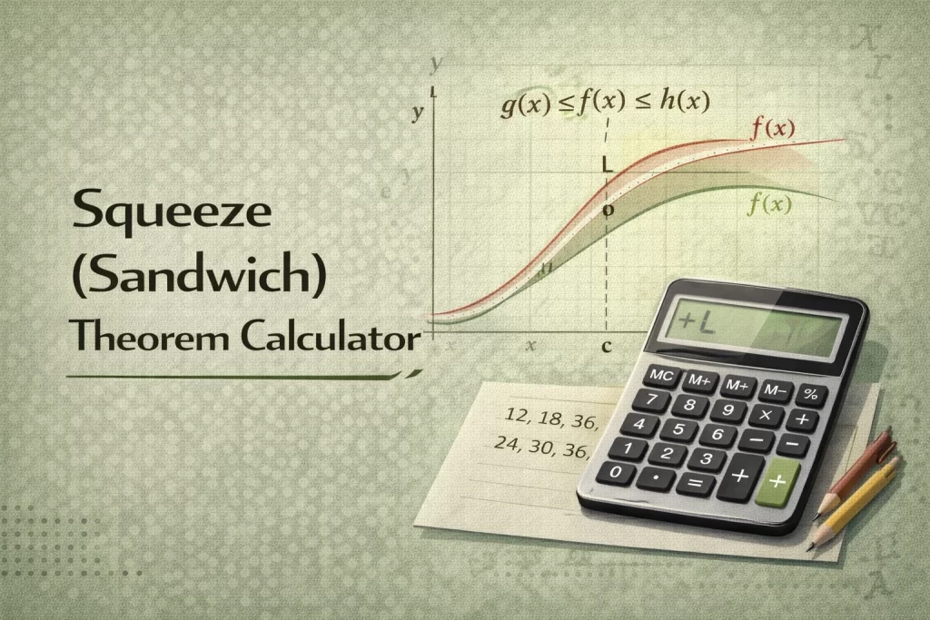 Squeeze theorem calculator solving limits using sandwich theorem in calculus online