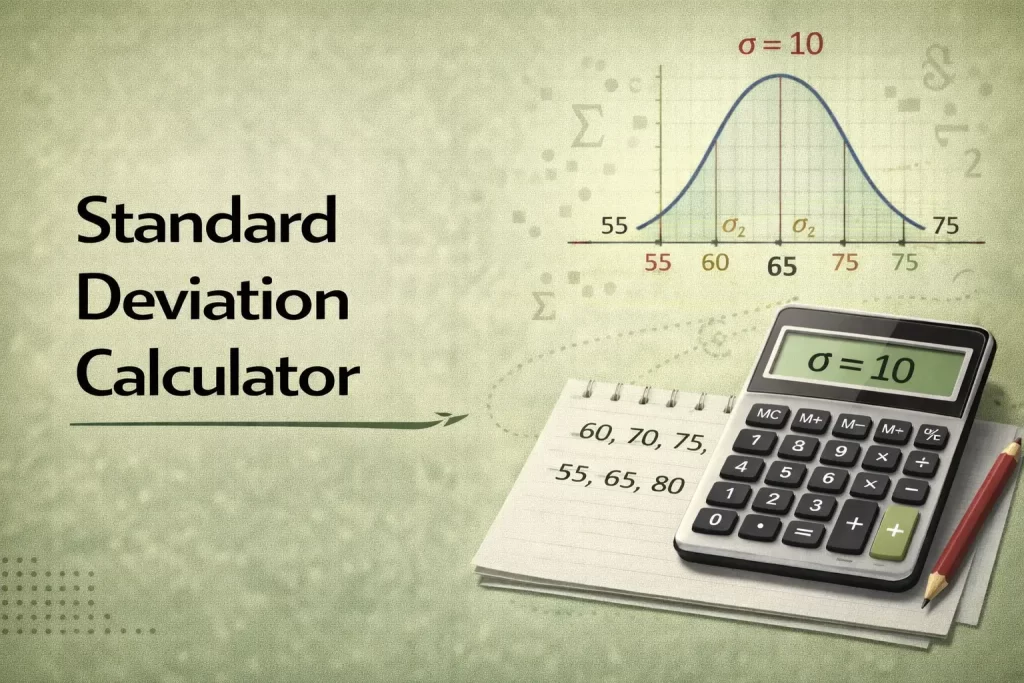 standard deviation calculator computing mean variance and data spread statistics online