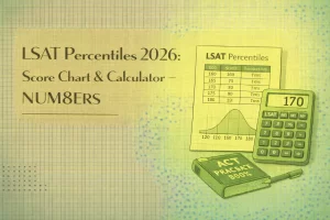 LSAT Percentiles 2026 score chart and calculator showing LSAT score ranges and percentile rankings
