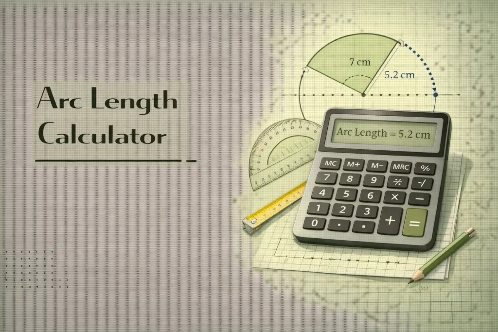 arc length calculator calculating arc length using radius and angle in radians or degrees