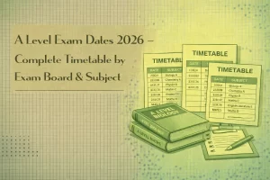 A Level exam dates 2026 timetable by exam board and subject with schedule and key dates
