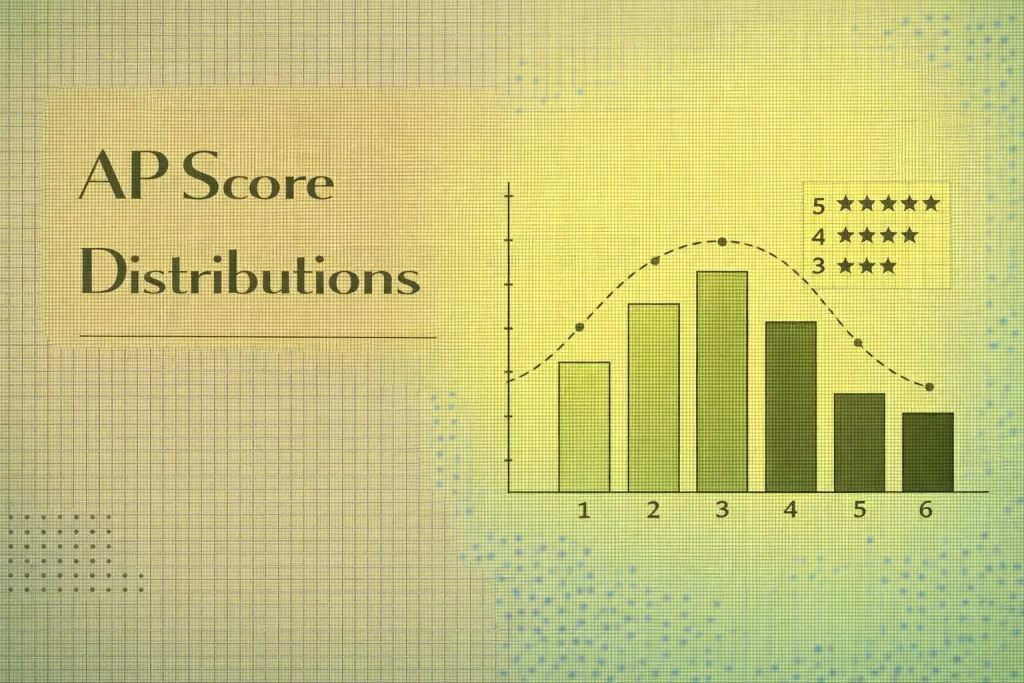 AP score distributions showing pass rates score percentages and exam performance trends by subject