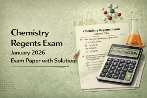Chemistry Regents Exam January 2026 exam paper with complete worked solutions and answer explanations