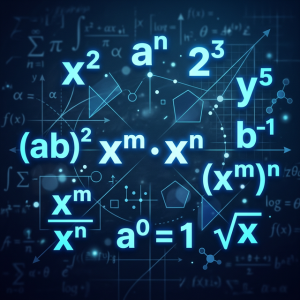 laws of exponents formula chart with examples of exponent rules