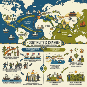 Conceptual illustration summarizing the transformations of the early modern period.