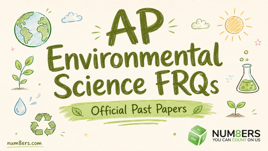 AP Environmental Science FRQs official past papers study resource by Num8ers