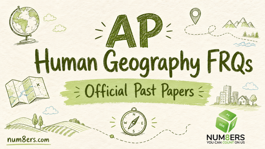 AP Human Geography FRQs official past papers study resource by Num8ers
